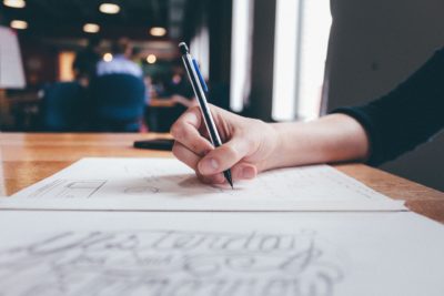 hand with pen