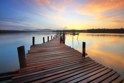 wooden dock at ocean image